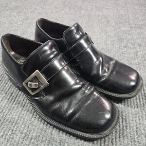 Olivier Monk Strap Shoes Mens Size? 11 Black Leather Buckle Dress Italy